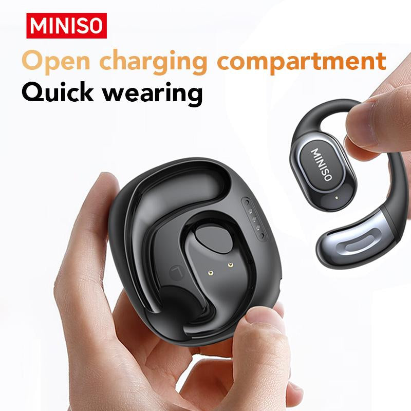 MINISO MS156 Open Ear True Wireless Headphones Long Battery Life Wireless Earhooks Headset, Hifi Stereo Sound Wireless Headphones