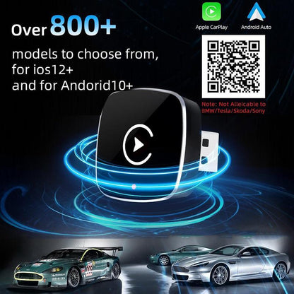 2025 Wireless Carplay Adapter for Iphone/Android - Fast Connection,No Latency,Hands-Free Call Wireless Adapter Electronic Charger Carplay Dongle