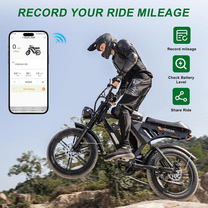 V30MAX/V30 Electric Bike for Adults 1500W/1000W Motor 20" Fat Tire Ebike, 32MPH/28MPH 120/70 Miles,48V 31.2/15.6 AH Dual Battery Hydraulic Disc Brake Electric Motorcycle Bike Full Suspension