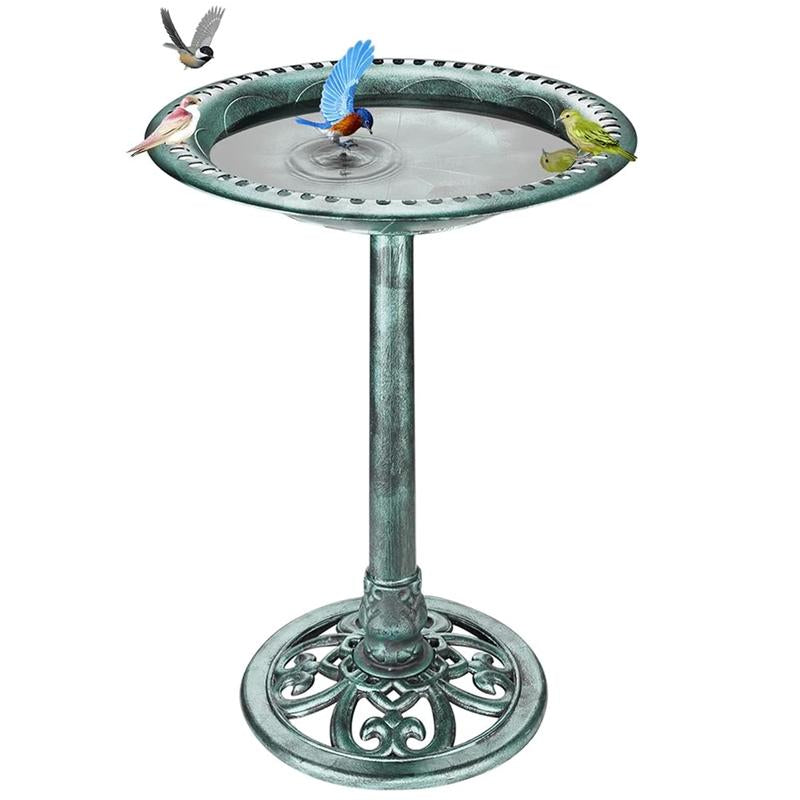 AISITIN Outdoor Garden Bird Bath Fountain,With a 2.5W Solar Fountain,Weather Resistant Polyresin,For Outdoor Use in Settings Gardens,Patios,And Ponds(Split the Shipping Package into 2 Parts)