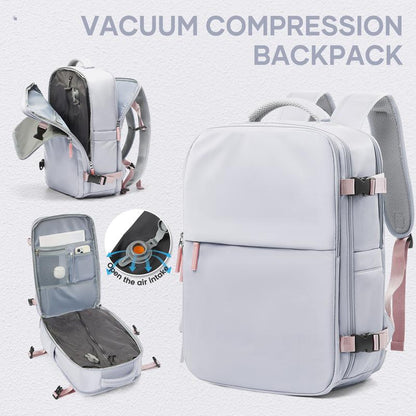Vacuum Compression Backpack Carry on Travel Backpack for Women Men Airport Backpack Airplane Laptop Backpack Vacuum Travel Bag