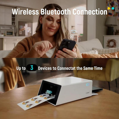 Liene Pixcut S1 Photo Sticker Printer & Cutting Machine - All-In-One Sticker Maker Machine for DIY Crafts, Custom Labels & Gifts, Thermal Dye-Sublimation, 300 DPI Prints, Precise AI Auto-Cutting, Bluetooth Wireless Printing