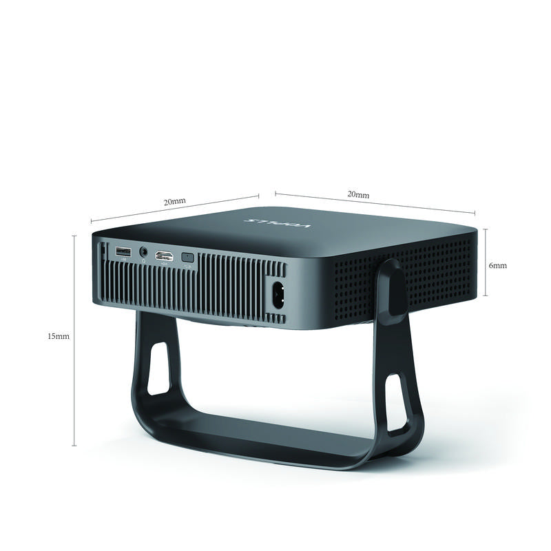 VOPLLS Portable Mini LCD Projector Native 1080P Gaming | Netflix Certified Outdoor Movie Projector with Dual Auto Focus & Keystone Correction | 3D Dolby Audio, Wifi 6 & Bluetooth 5.0 | 50% Zoom for Home Theater, Camping, (500 ANSI Lumen, HDMI/USB-C)