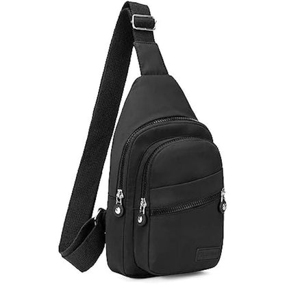 Outdoorfun Hiking Daypack Shoulder Backpack Crossbody Sling Bag for Men, Chest Bags with USB Charger Port for Casual Camping Biking Travel Cycling