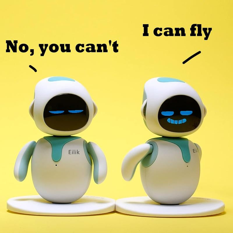 Energize Lab, Cute Robot Eilik Pets Toys with Abundant Emotions, Animations & Mini-Games, Your Perfect Desk Touch Interactive Companion, Holidays & Birthdays Gifts for Girls & Boys