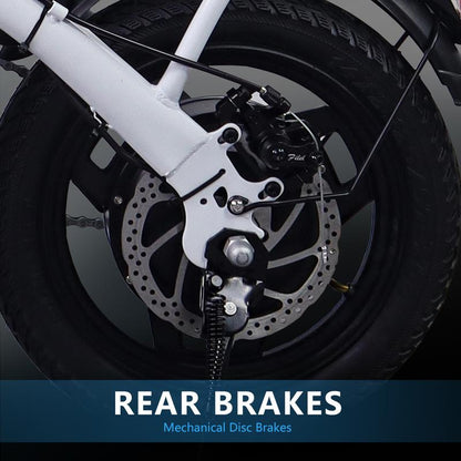 [Outdoorfun] 14Inch Folding Electric Bike 48V12Ah High Speed E Bike Air Tiresfront and Rear Disc Brake Design LED Range 32Miles Portable Electric Bicycle