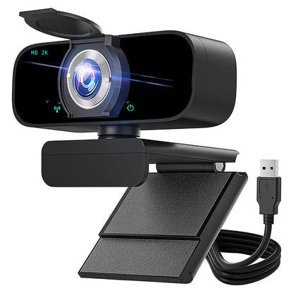 2K Qualify HD Webcam for PC Webcast, USB Computer Webcam for Office /Home Use, Streaming, Video Calling, Online Meeting with Tripod