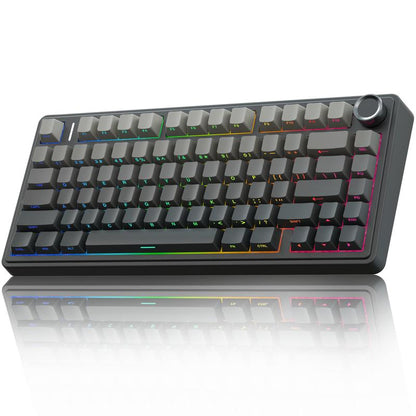AULA F75 Pro Wireless Mechanical Gaming Keyboard RGB Rainbow Backlit Tri-Mode 2.4G USB-C Bluetooth Hot Swappable Gaming Keyboard for Gamers Gaming PC Accessories Gasket Custom Creamy Keyboard