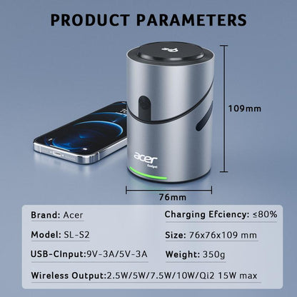 Acer 3 in 1 Charging Station for Apple, Qi2 15W Iphone Wireless Charging Station, Magsafe Charger Stand Iphone 16/15/14/13/12, Iwatch, Airpods ,Wireless Charger 33W Adapter, FCC Certified Futuristic Adjustable Electronic Magnetic Phone Charger from Future