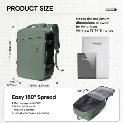 Vacuum Compression Backpack Carry on Travel Backpack for Women Men Airport Backpack Airplane Laptop Backpack Vacuum Travel Bag