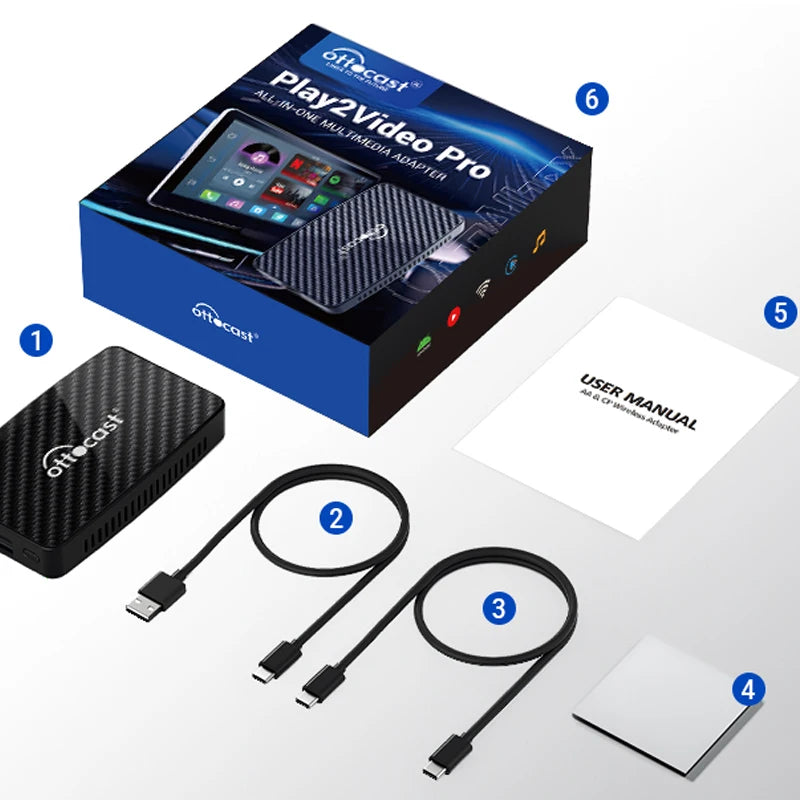 Android Ai Box Pro Built in Youtube Netflix Tiktok IPTV Wired to Wireless Carplay Car Accessories