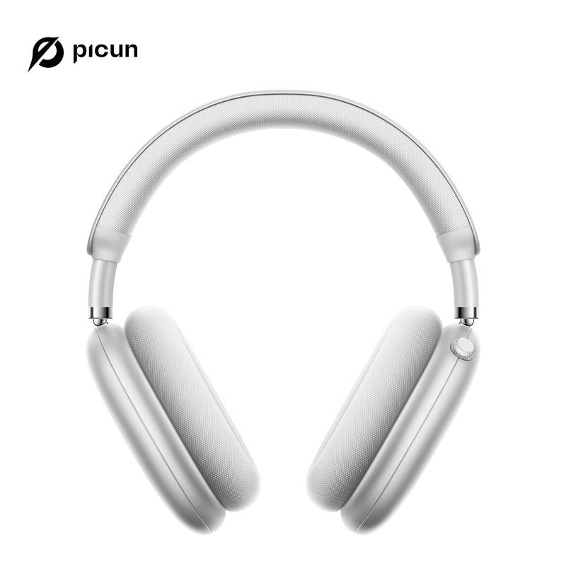 Picun F8 Pro Wireless Headphones - 52Db Noise Cancellation, 5 Smart ENC Mics, Detachable Fabric Ear Cushions, 140 Hour Long Battery Life, Premium Audio Seamless Dual Device Connection for All-Day Use and Boosted Productivity Bluetooth