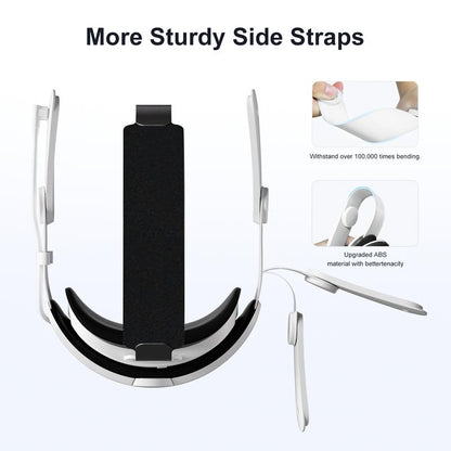 HURRA VR Rechargeable Battery Head Strap for Meta Quest 2/3/3S Adjustable, Soft Foam, and Skin-Friendly PU. Extends Playtime and Enhancescomfort