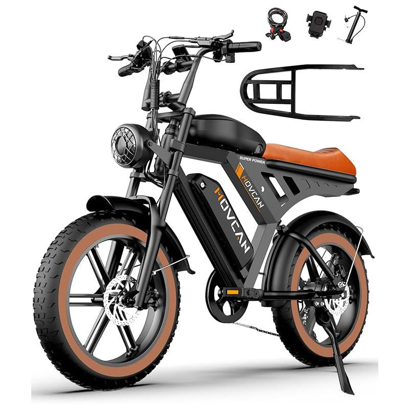 V30MAX/V30 Electric Bike for Adults 1500W/1000W Motor 20" Fat Tire Ebike, 32MPH/28MPH 120/70 Miles,48V 31.2/15.6 AH Dual Battery Hydraulic Disc Brake Electric Motorcycle Bike Full Suspension