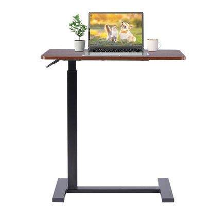 【Deal】Overbed Bedside Table with Wheels, Mobile Standing Stand up Rolling Laptop PC, Adjustable Height Tray, Side Computer Workstation for Home Use