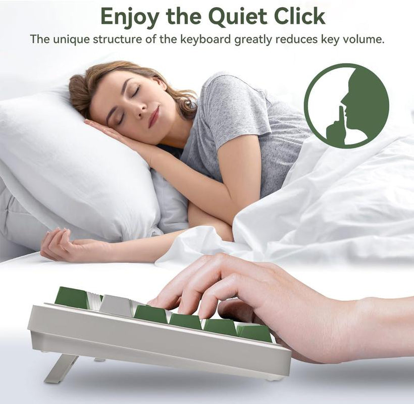 AUSDOM 98Pro Silent Mechanical Keyboard,Wireless Hot Swappable Gaming Keyboard with Backlit,Gasket Structure,Pre-Lubed Tactile Switches,2.4Ghz/Type-C/Bluetooth Custom Keyboard