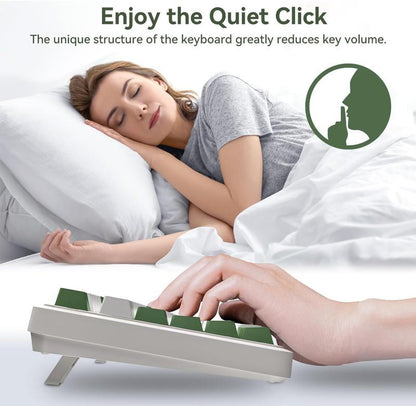 AUSDOM 98Pro Silent Mechanical Keyboard,Wireless Hot Swappable Gaming Keyboard with Backlit,Gasket Structure,Pre-Lubed Tactile Switches,2.4Ghz/Type-C/Bluetooth Custom Keyboard