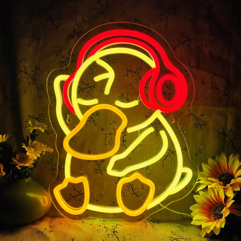 Bulbasaur Neon Signs for Wall Decor, USB Powered for Bedroom Bar Store Birthday Party Man Cave Christmas Supply Gifts