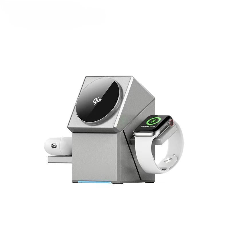 3-In-1 Wireless Charging Station QI2 Magnetic Charger for Iphone 16 15 14 13 Pro Max plus - 15W Fast Charging, Chargeable, Square Box Electronic