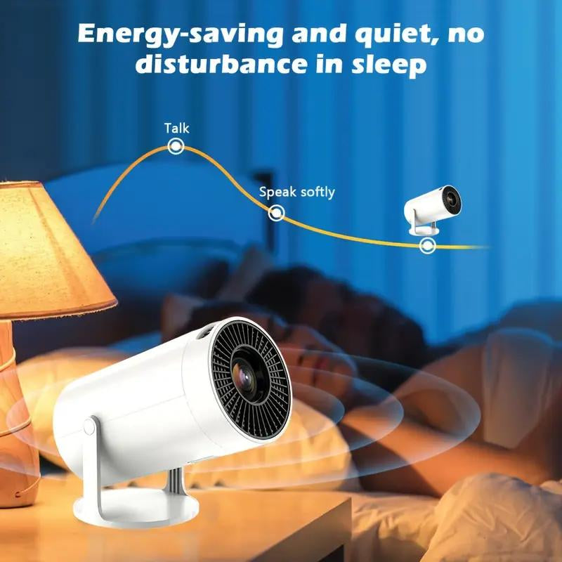 Portable Projector 2.4/5G Wifi 360° HD LED 200 Inch Screen Built-In Speaker Multifunctional Projector