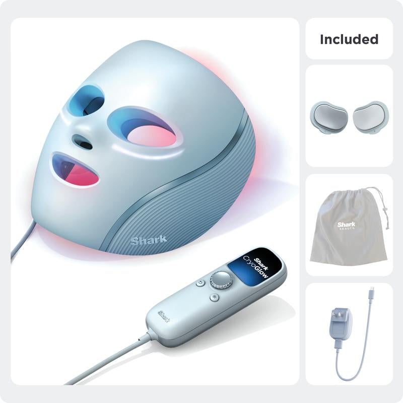 Shark Cryoglow Red & Blue Infrared Iqled Face Mask & under Eye Cooling Facial Acne Face Lifting Device Face Lifting Device