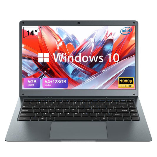 RNRUO 14 Inch Laptop Intel Celeron Processor N3350 6GB RAM 64GB+128GB SSD/64GB+256GB SSD Windows 10 Cpu Fathersdaygift