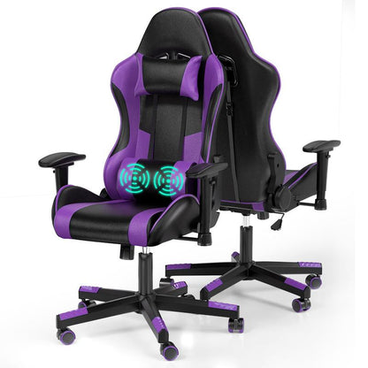 Gaming Chair Computer Chair with Leg Lumbar Support,Height Adjustable Gaming Chair with 360°Swivel Seat,Headrest for Office or Gaming,Ergonomic Design