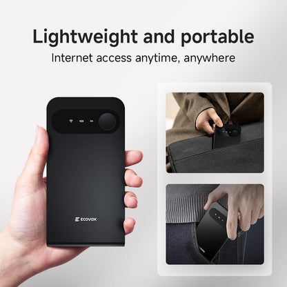 ECOVOX 2025 Upgrade Portable Wifi Hotspot Unlimited 4G Data Worldwide No SIM Card Needed & Tri-Band Support Car/Rv/Travel Wifi Router