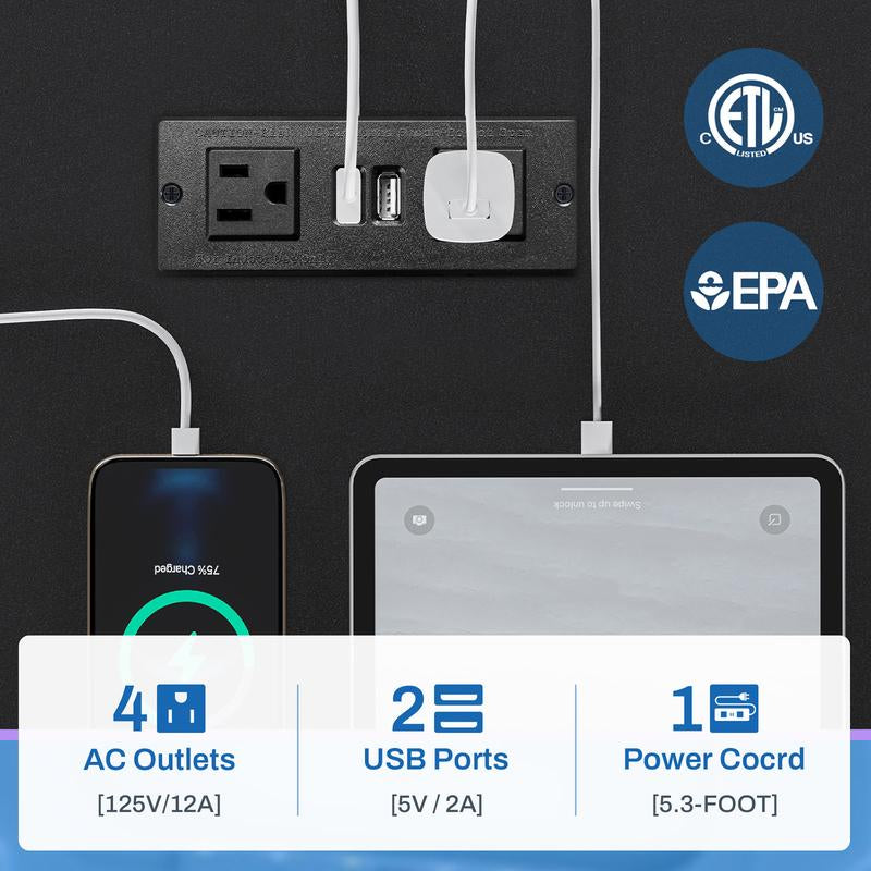 Sedeta Gaming Table 70.8 In. with LED Lights and Storage Shelf Computer Table with Monitor Stand, Power Outlet and Cup Holder Ergonomic Table