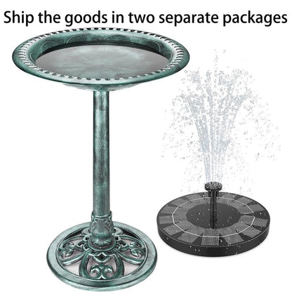 AISITIN Outdoor Garden Bird Bath Fountain,With a 2.5W Solar Fountain,Weather Resistant Polyresin,For Outdoor Use in Settings Gardens,Patios,And Ponds(Split the Shipping Package into 2 Parts)