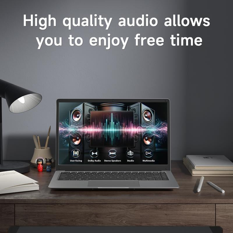 RNRUO 14 Inch Laptop Intel Celeron Processor N3350 6GB RAM 64GB+128GB SSD/64GB+256GB SSD Windows 10 Cpu Fathersdaygift