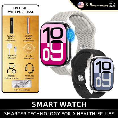 Ultimate Sport Smart Watch with Jet Black Aluminium Case - 2.02" Ultra-Clear Display, S/M. Fitness Tracker, Heart Rate, Water Resistant, All-Day Wear Comfort