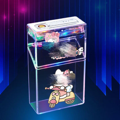 Cartoon-Style 2-In-1 Cigarette Case and Lighter with Charging Function