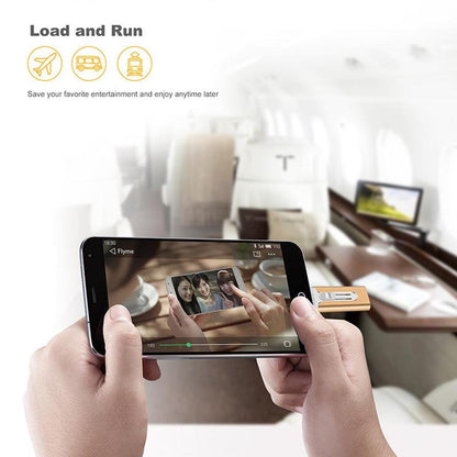 3-In-1 Flash Pen Drive, USB 3.0 Thumb Drive with Type-C Adapter, High Speed USB Flash Drive for Iphone Ipad Android Phone PC