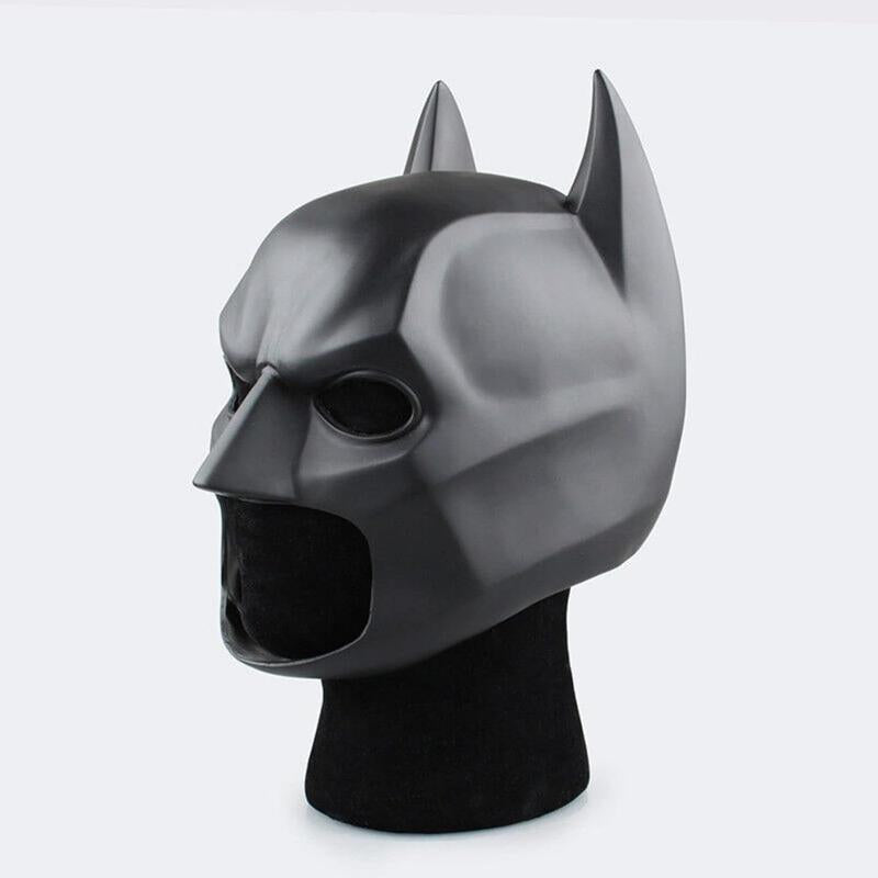 Men'S Superhero Batman Full Face Latex Mask, Black Knight Headwear, Party Costume Accessory, Role-Playing Prop