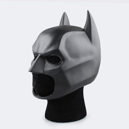 Men'S Superhero Batman Full Face Latex Mask, Black Knight Headwear, Party Costume Accessory, Role-Playing Prop