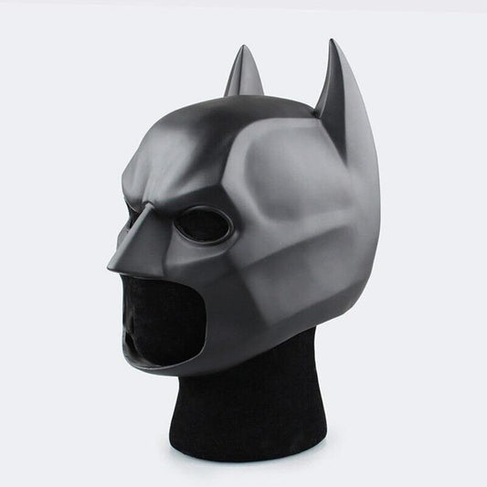 Men'S Superhero Batman Full Face Latex Mask, Black Knight Headwear, Party Costume Accessory, Role-Playing Prop