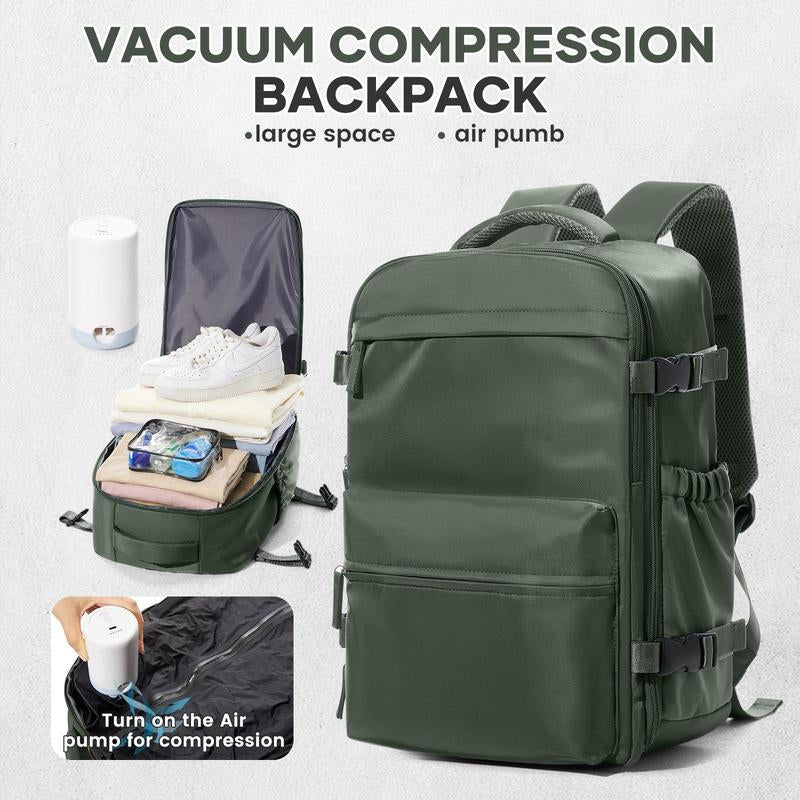 Vacuum Compression Backpack Carry on Travel Backpack for Women Men Airport Backpack Airplane Laptop Backpack Vacuum Travel Bag