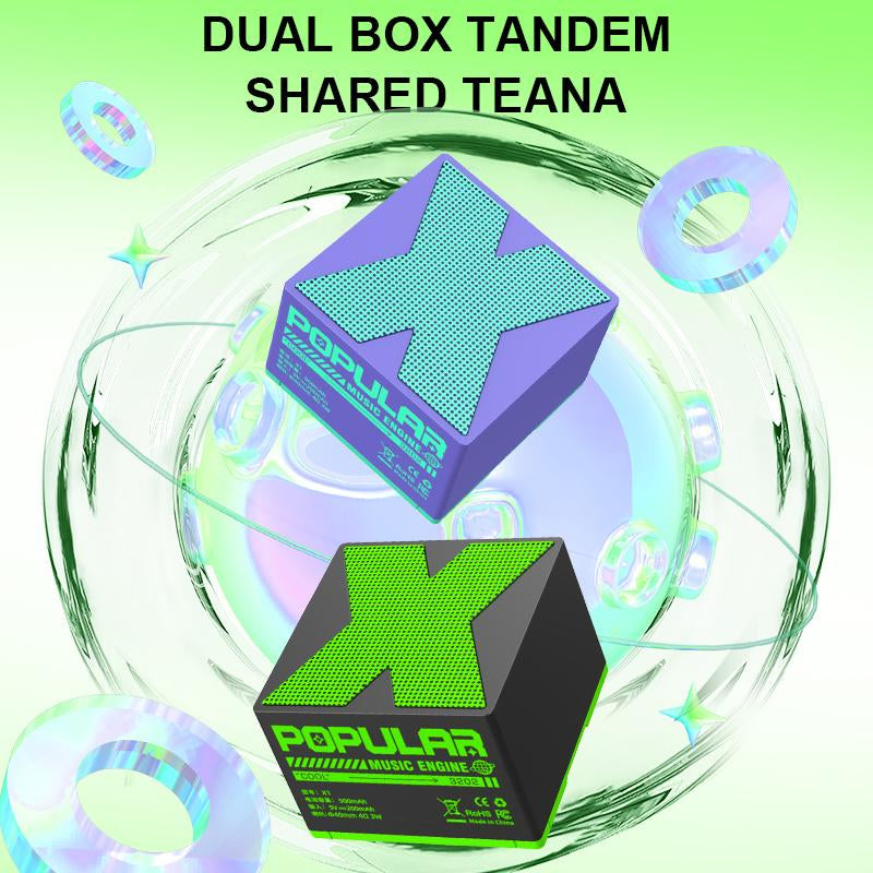 YOYOWAY Mini Wireless Audio Speakers with TWS Pairing,Hands-Free Call, BT5.0, Portable Bluetooth Speaker for Home/Party/Outdoor/Beach, Christmas Gift