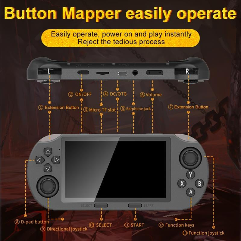 WUDS SF3000 Retro Handheld Game Console, 4.5 Inch IPS Screen Games Machine, Wireless Mini Portable Game Player, Gaming & Consoles for Boy Gift Protection Digital Cyber