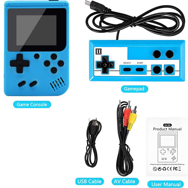 Portable Handheld Game Console with Upgrade 400 Classic FC Games, Support Two Players, USB Charging,For Birthday Gift, Home Entertainment