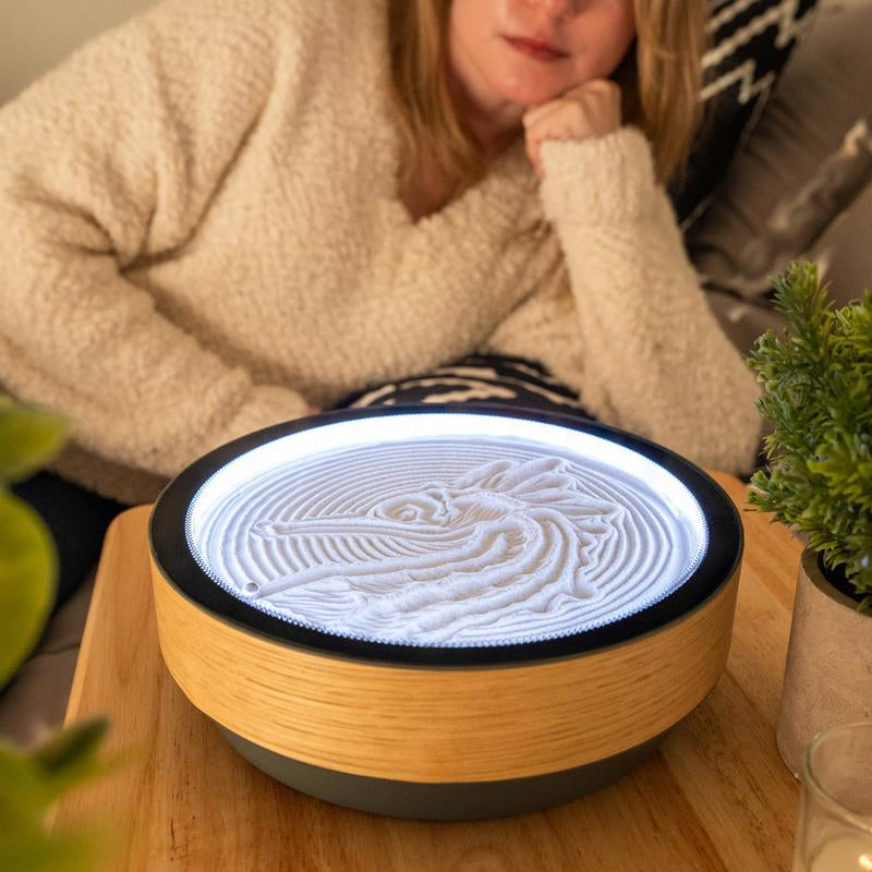 Oasis Mini Kinetic Sand Art Canvas - 100S of Free Patterns - Calming, Captivating Design Decor Carving