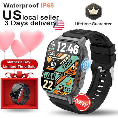 Mother’S BOGO 2 Watches! Rugged & Elegant Smartwatch for Women – Waterproof, Health Monitoring, 120+ Sports Modes, Long Battery, Customizable Watch Face.