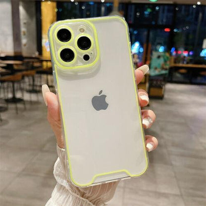 Case for Iphone 16 15 14 13 12 11 Pro Max Fluorescent Case Shockproof Clear Silicone Cover TPU Protector Cellphone Phonecase Neon Smartphone