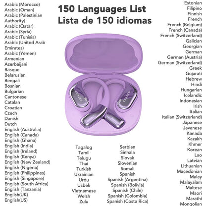 ERAZER X11 AI Translation Earbuds with APP Support 134 Languages OWS Open Ear Chargeable Headphones Wireless Bluetooth 5.4,HD Mic,Waterproof Design & Low Latency