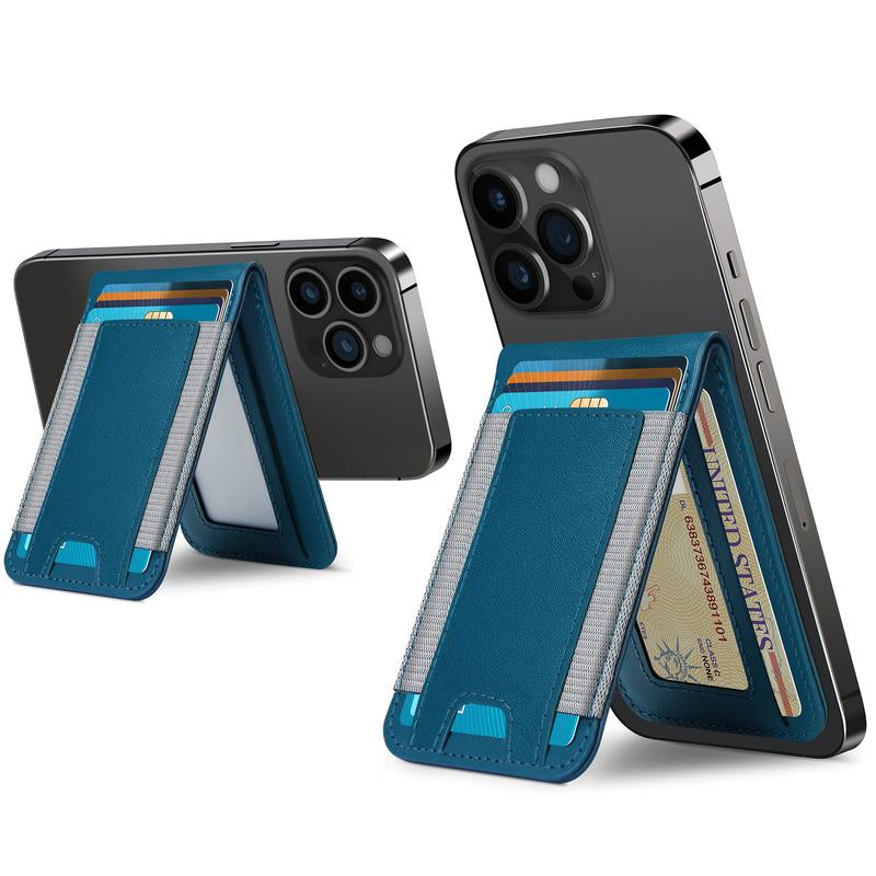 Magsafe Wallet, for Iphone 16/15/14 Pro Max/14 Pro/14/14 Plus/13/12 Promax Series, 9 Cards Holder, Vegan Leather, Electronics Accessories Cellphone Smartphone Black Metallic