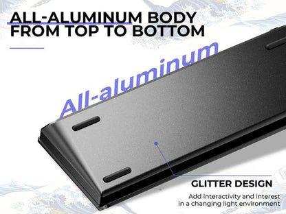 XVX H61 Kanagawa CNC Aluminum 61% Mechanical Keyboard Wired Only Hot Swap Switchs Full RGB with PBT Keycaps