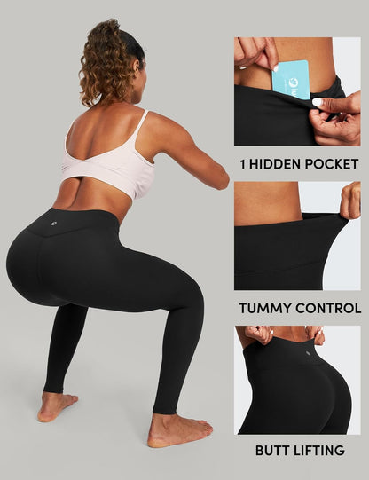 High Waisted Leggings for Women Running Workout Leggings with Inner Pocket Yoga Pants for Women