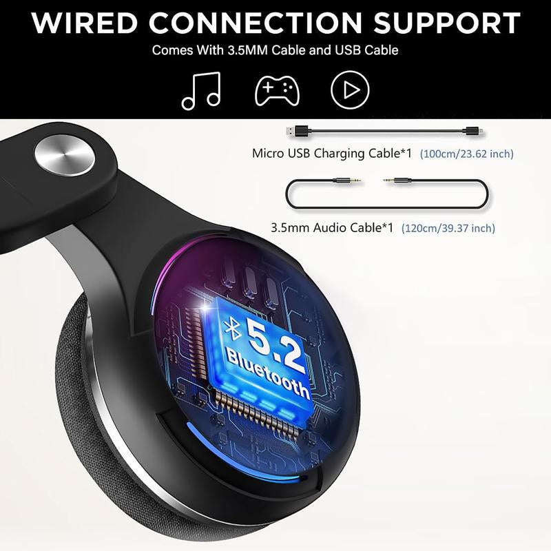 【Live】Wireless Headset with Microphone for PC, Bluetooth Headset with Noise Canceling Microphone & HI-FI Stereo Sound, USB Wireless Headset for Laptop, 48 Hrs Working Time Zihni Cheadphones Audio Electronic Headphones Gaming Earbuds