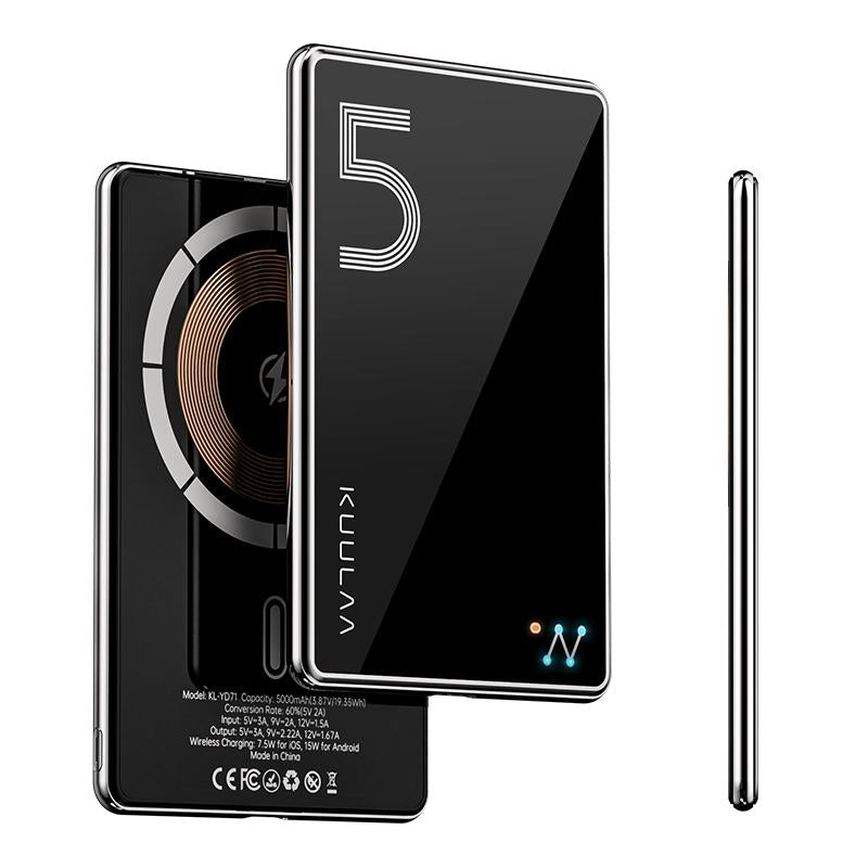 KUULAA Magnetic Wireless Power Bank, Slim 5,000Mah Wireless Portable Charger , PD Fast Charging for Magsafe Battery Pack with USB-C , Iphone 16-12/Pro/Samsung Electronics Accessories